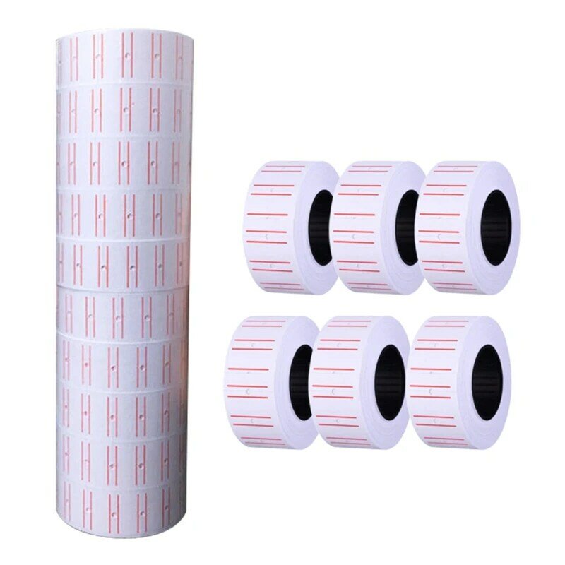 YYDS 10 Rolls Self Adhesive Price Labels Paper Tag Sticker Single Row for Price