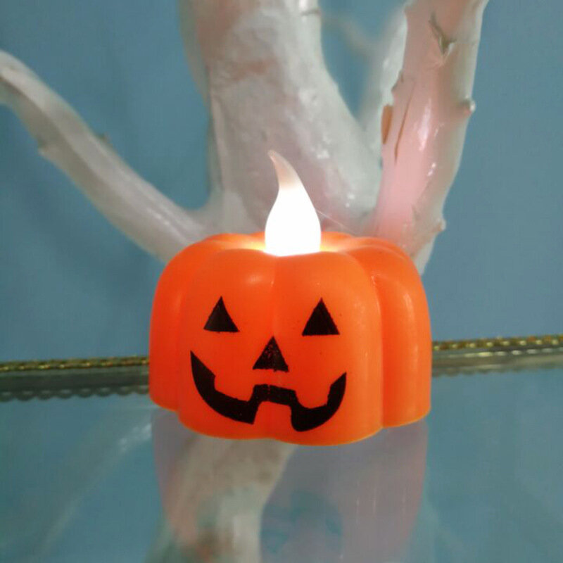Halloween Pumpkin Lantern Led Electronic Candle Light Halloween Party Supplies Luminous Night Light Helloween Party Decor