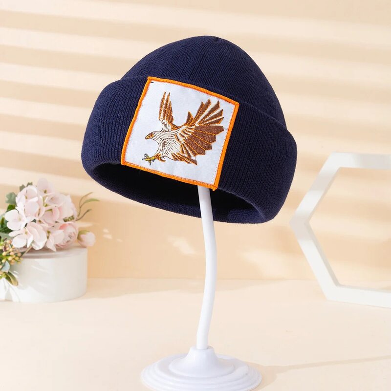 2023 fashion hat autumn winter warm knit hat European and American trend Cartoon knitted hat