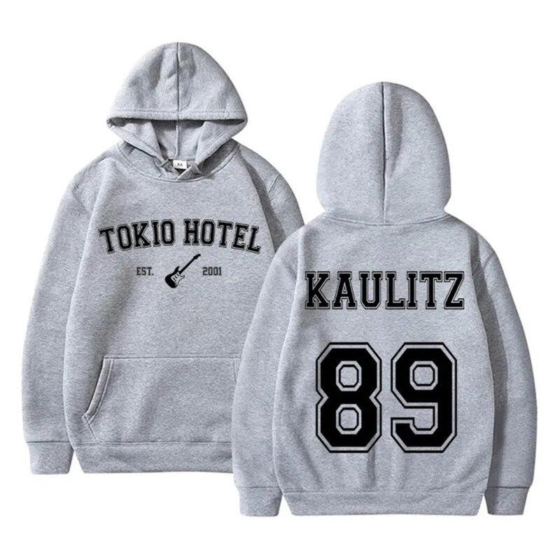 Banda de rock feminina e masculina Tokio Hotel Hoodie, moletom simples de manga comprida, capuz grande, estilo Y2k, moda Street Trend