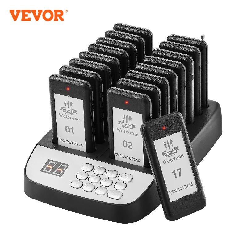 VEVOR 16pcs Restaurant Pager System Wireless 500m Long Range Lineup Waiting Queue Signal Guest Customer Calling Beepers