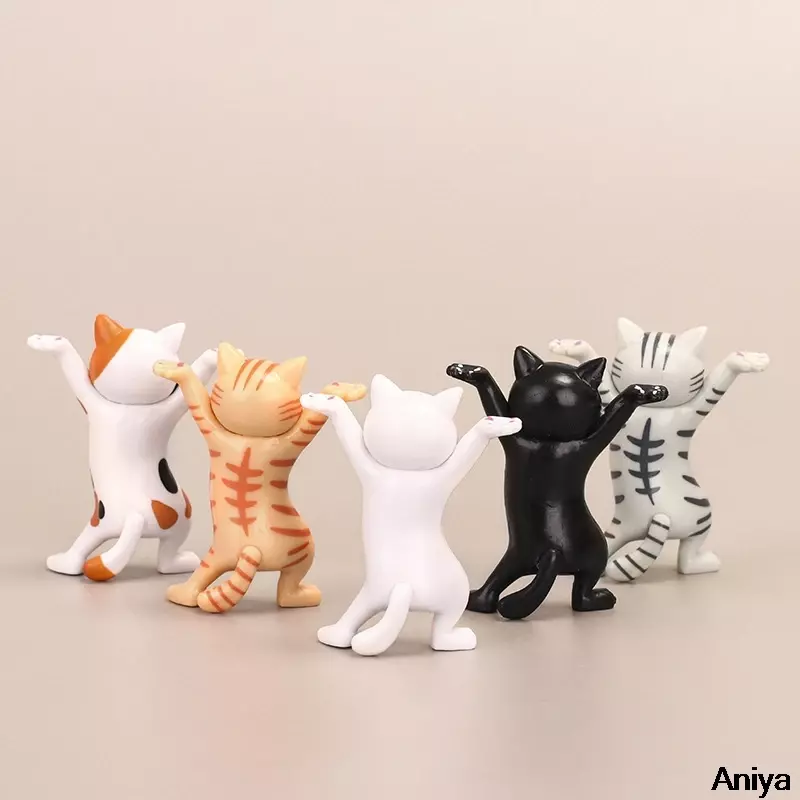 5 pezzi Set divertente portapenne per gatti giocattolo tenere tutto staffa per auricolari per gatti decorazioni per la casa decorazione per Festival affascinante Set di immagazzinaggio per gattini