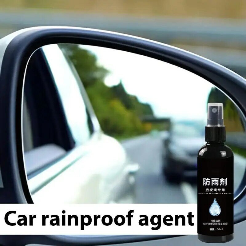 Semprotan anti kabut kaca mobil 50ml, produk perawatan kaca spion mobil antikabut penghalang air untuk jendela mobil