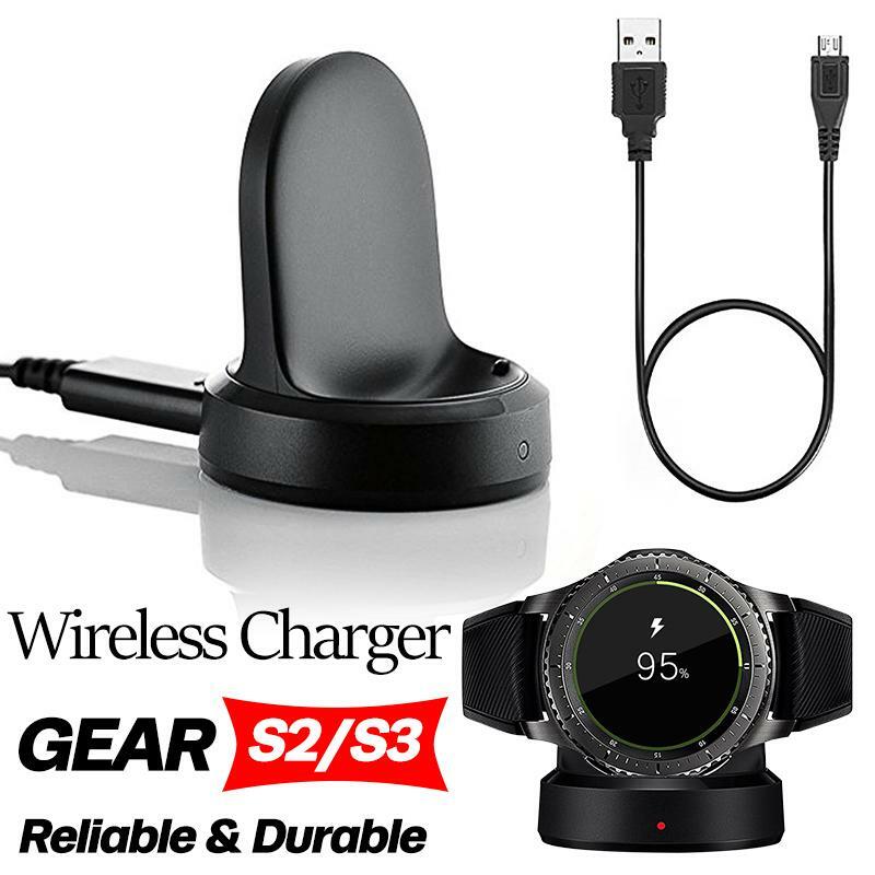 Wireless Charger for Samsung Galaxy Smart Watch Fast Charging Base Dock For Samsung Gear S3 Classic Frontier S2 Smartwatch