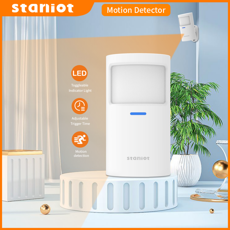 Staniot-Sensor de Movimento Sem Fio, Detector De Movimento PIR, Proteção De Segurança, Alarme Anti-Tamper, Sistema De Alarme Doméstico, 433MHz, PR200