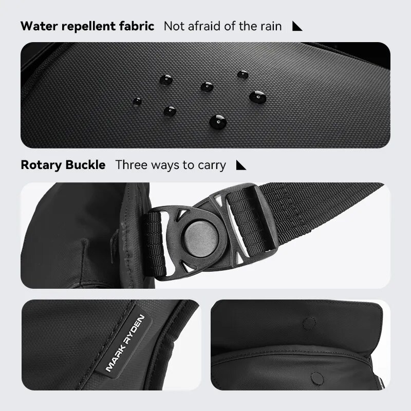Mark Ryden-Bolsa de pierna impermeable para motocicleta, riñonera informal para exteriores, guantes, equipaje, cinturón de cadera
