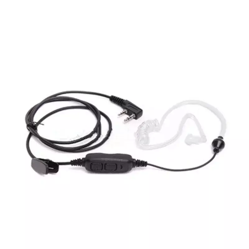 Dual PTT Air Duct Earpiece With Mic Headset for Baofeng Two Way Radio UV-82 UV 82 UV82L UV-89 TK3207 TK3118Accessories