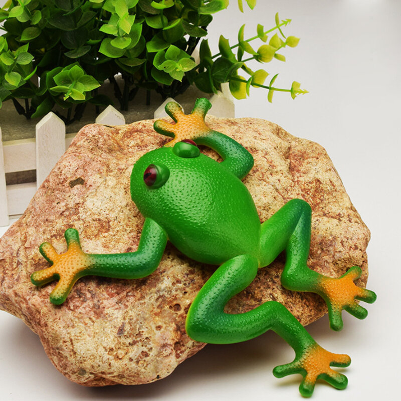 Mainan lucu kreatif mainan katak licin Model katak karet melar lembut mainan Spoof Vent untuk anak-anak dewasa lelucon