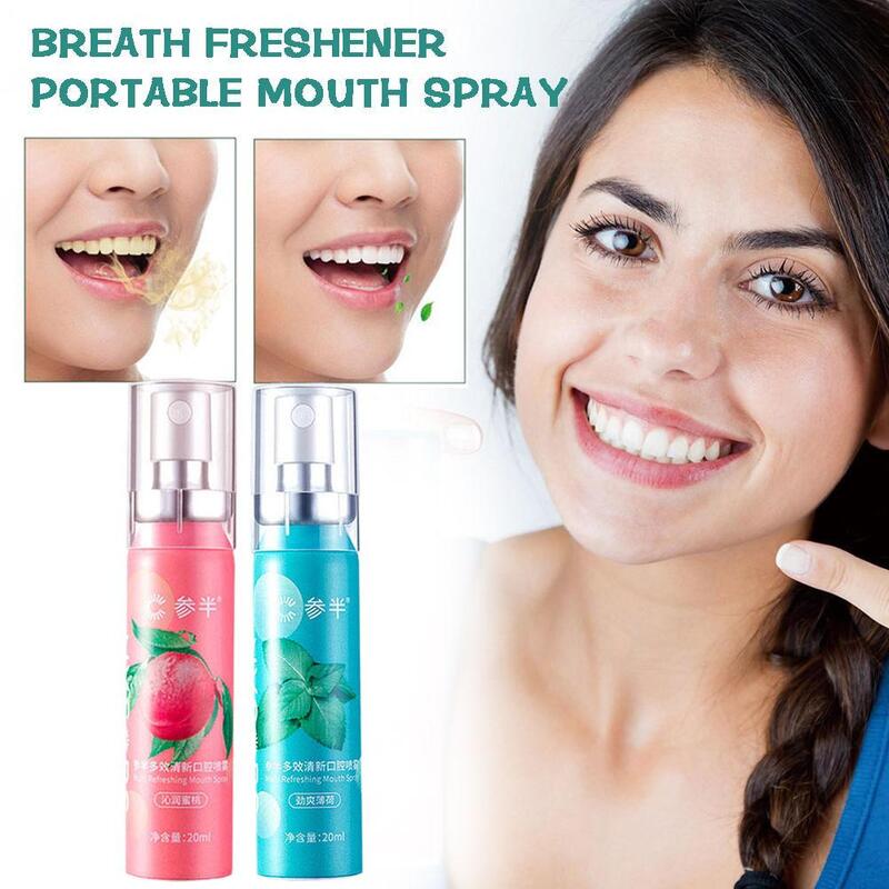 Odświeżacz oddechu w sprayu miętowy Spray do ust świeży oddech nieprzyjemny zapach trwały oddech przenośny zapach usuwa doustny dezodorant Kissi W9L4