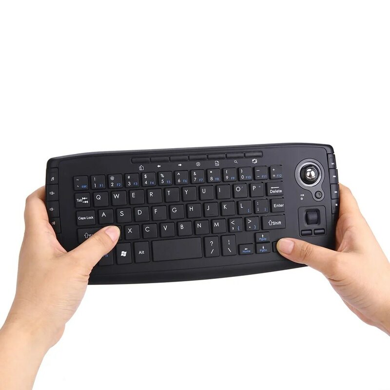 Приличный дизайн, портативная фотовспышка для ноутбука, ПК, многофункциональная воздушная мышь Trackball, беспроводная мини-клавиатура 2,4G