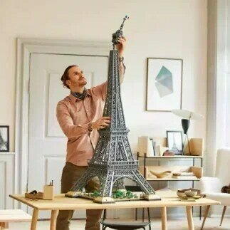 10001Pcs blocchi di rigonfiamento della torre Eiffel 1.5M compatibile 10307 mattoni modello alto architettura di parigi per regali di compleanno per bambini giocattoli