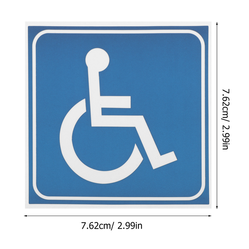 Niepełnosprawny wodoodporny znak wózka inwalidzkiego wodoodporny naklejki na wózek inwalidzki Symbol toalety dla osób niepełnosprawnych