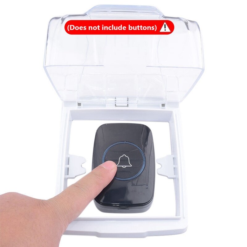 Doorbell Waterproof Cover Transparent Rainproof Cover Box Outdoor Suitable Button Waterproof Cover