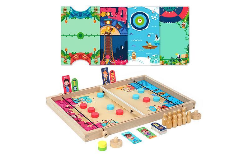 Mini jogo de mesa de hóquei para crianças, Sling Puck, pai e filho, Sling Shot interativo, Board Puck Game, Points Card