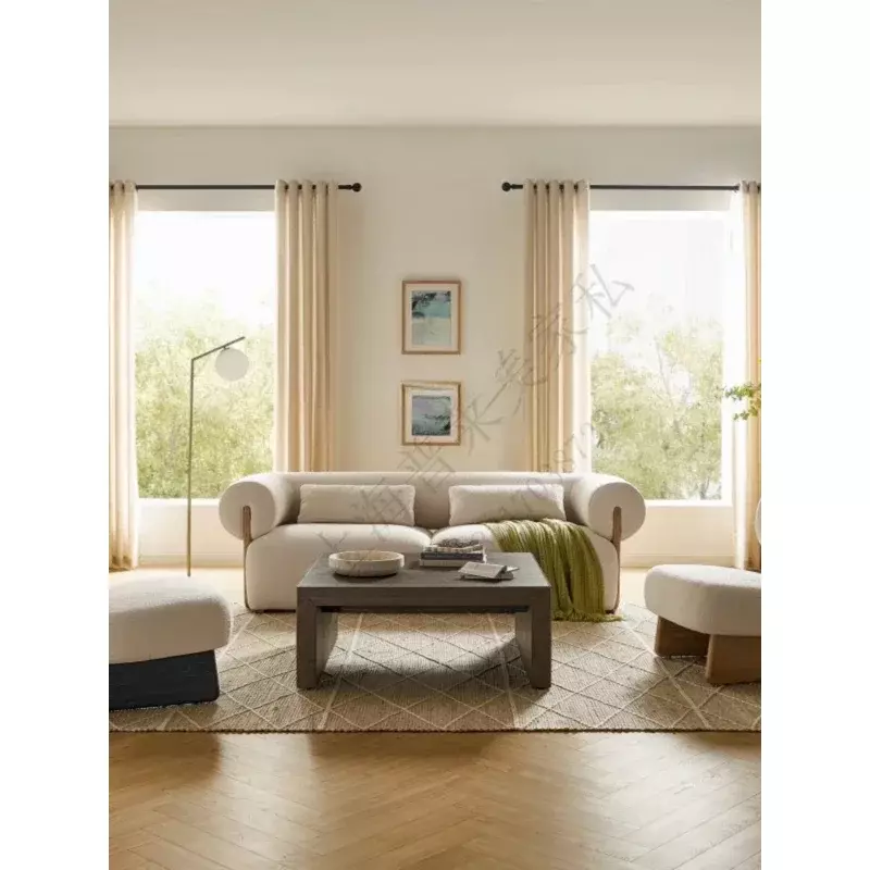 Japanse Stijl Eenvoudige Massief Houten Single-Seat Sofa Stoel Designer Woonkamer Slaapkamer Balkon