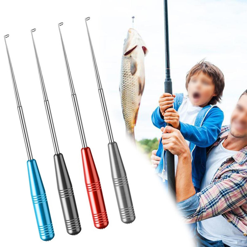 Durable Entertainment Fishing Hook Removal Device Quick Spiral Head Stainless Steel Thread Unhooking 360-degree
