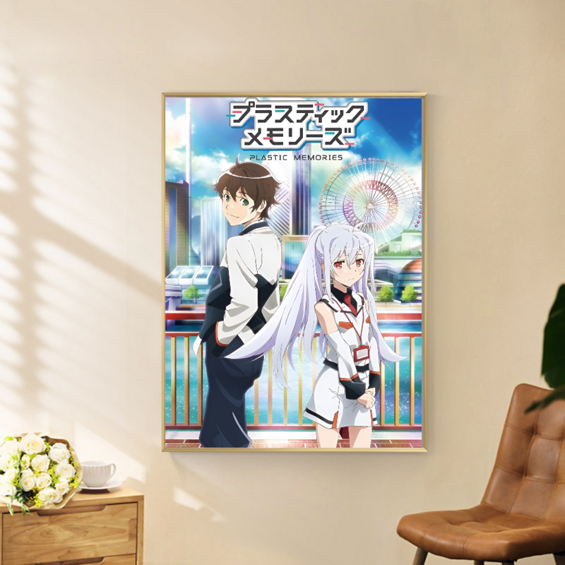 Affiche de Souvenirs d'Anime Classique en Plastique, Autocollant en Papier Imperméable, Décoration Murale pour Café, Bar et Chambre