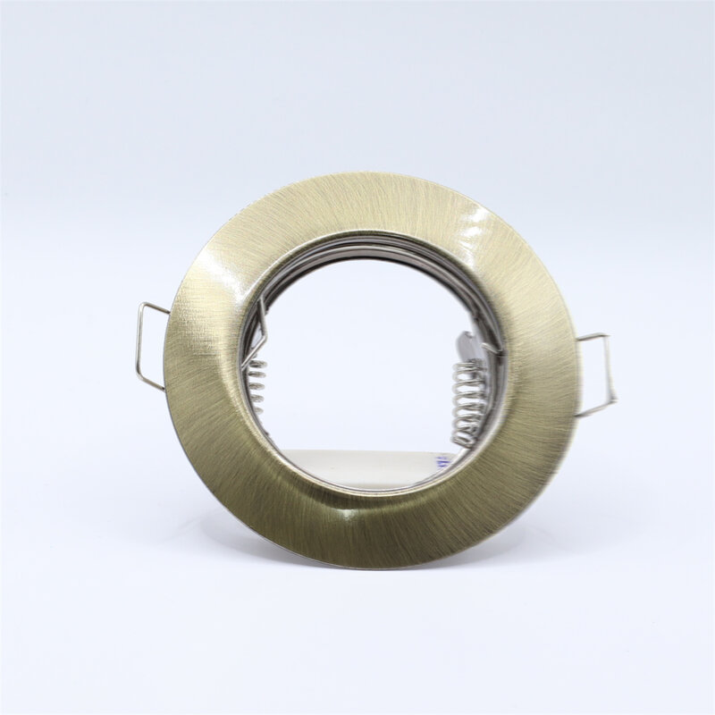 White Stain-Nickel Black Chrome Antique-Brass Metal Fixed Downlight Fittings GU10 MR16 GU5,3 80mm Diameter, 55mm Cutout