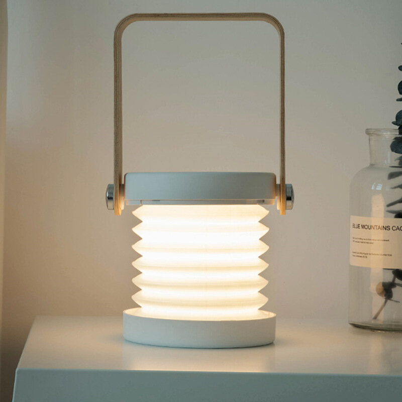 โคมไฟ LED และตะเกียงเจ้อเจียงแบบพับได้โคมไฟกลางคืนที่สร้างสรรค์แสงโคมไฟยูเอสบี