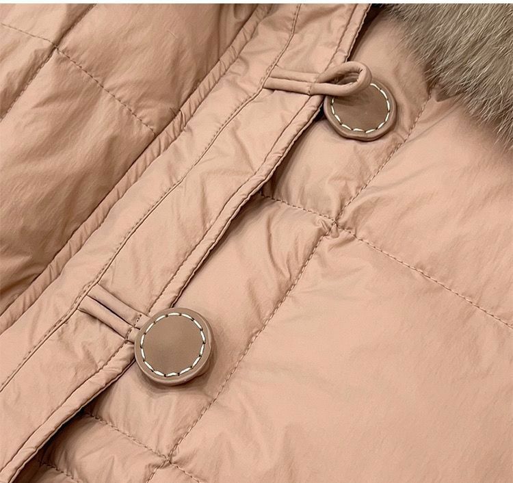 Thick Collar Down Jacket  Women New Winter Fashion Commuting Style Long Thick Lady Windproof Jacket White Duck Down Jacket Women