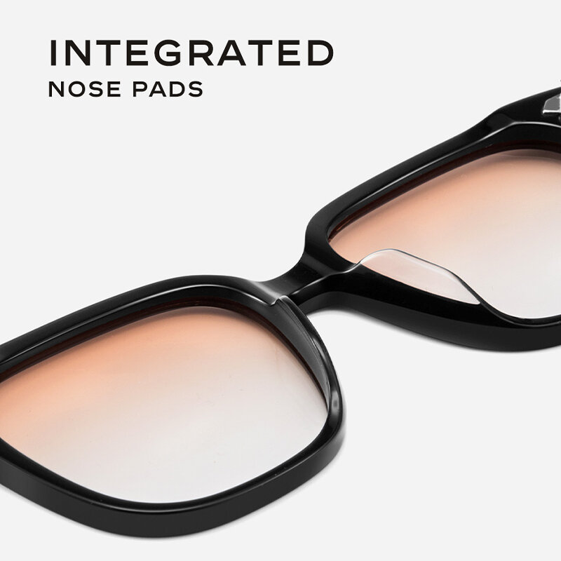 CAPONI-gafas de sol de acetato rubor para mujer, lentes de sol de color rosa degradado, antirreflectantes, diseño coreano, protección UV400, CP8026