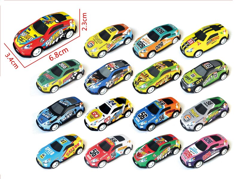 6Pcs/Set Children's Alloy Mini Car Pull Back 1:87 Diecast Metal Color Model Vehicle For Kids Hot Educational Toy For Boy Gift