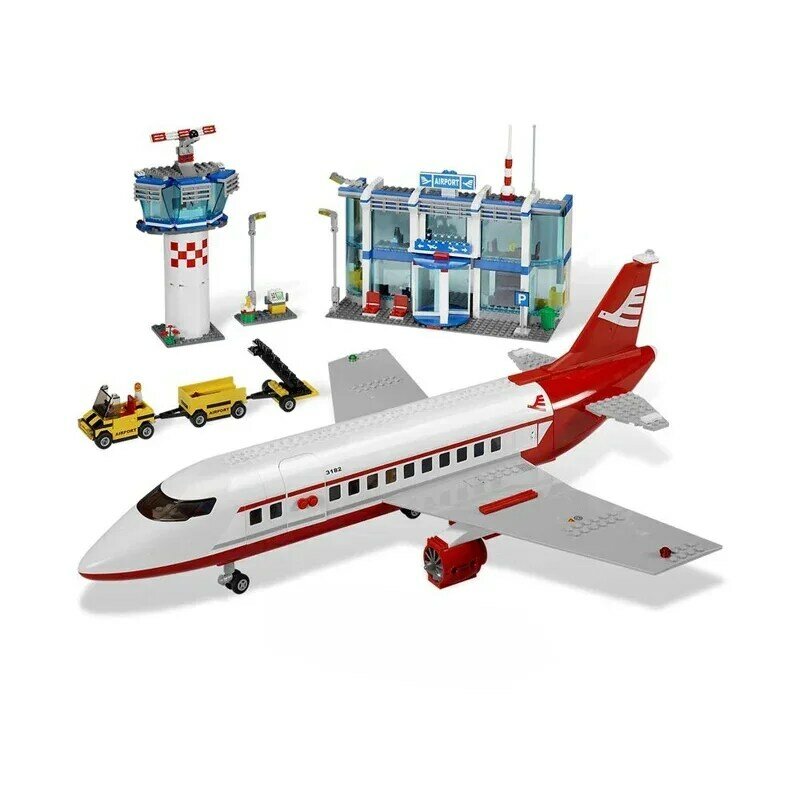 City Bricks modello dell'aeroporto assemblaggio di blocchi di costruzione del terminale di carico giocattoli Lepining compatibili per i regali di natale dei bambini