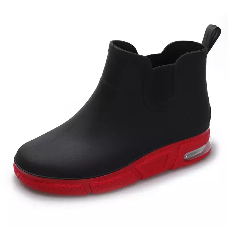 Мужские байкерские ботинки, уличные водонепроницаемые повседневные кожаные ботинки, модные Нескользящие ботинки на платформе в британском стиле, сапоги для дождя