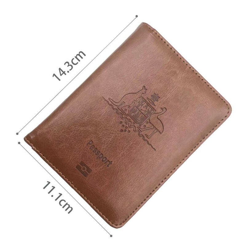 Porte-passeport en cuir pour hommes et femmes, portefeuille d'affaires antivol, accessoires de voyage
