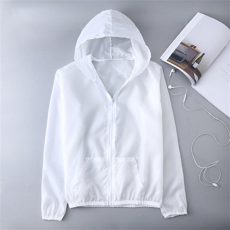 Summer Sunscreen Clothing Women's Solid Color Ultra-thin Breathable Quick-drying Outdoor Ice Silk Sunscreen Clothing Men Women