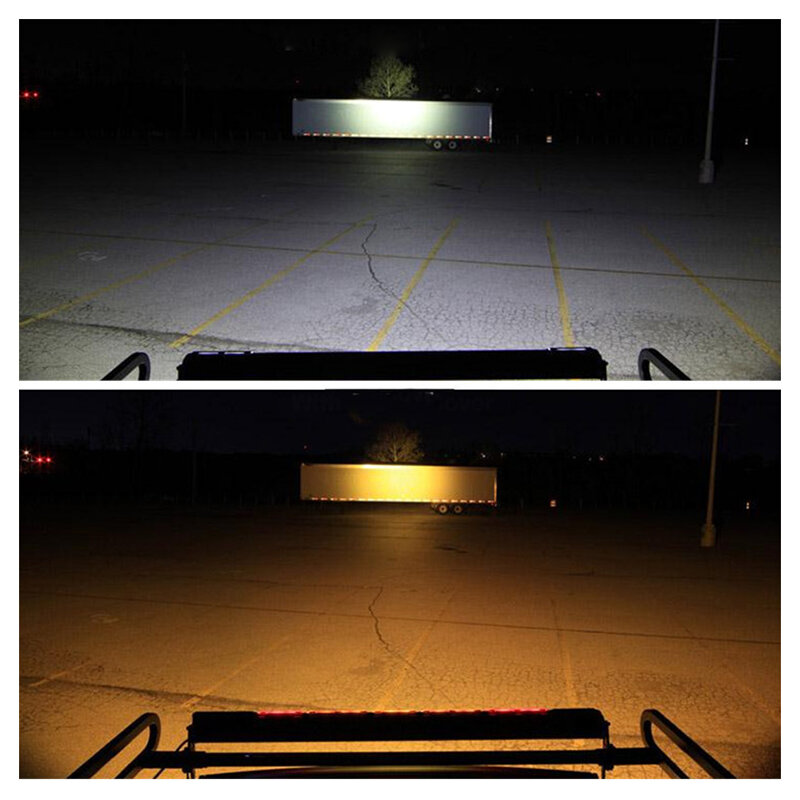 8 بوصة منحني LED ضوء العمل بار غطاء Lens ATV UTV الطرق الوعرة 4WD العنبر