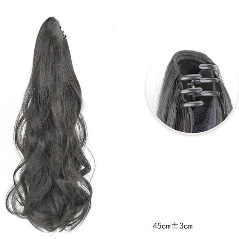 Female Gripper Style Simulated Long Curly Hair Large Wave Ponytail Wig High-temperature Synthetic Silk Wig Ponytail