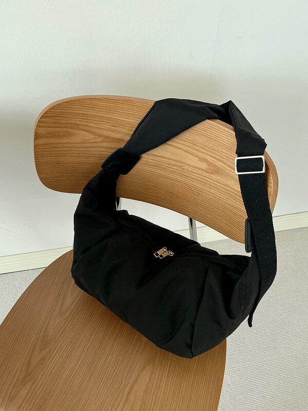 Women's Crossbody Hobo Bags Fluffy Canvas Shoulder Bag Large Capacity Casual Sport Handbags Female Travel School Messenger Bag