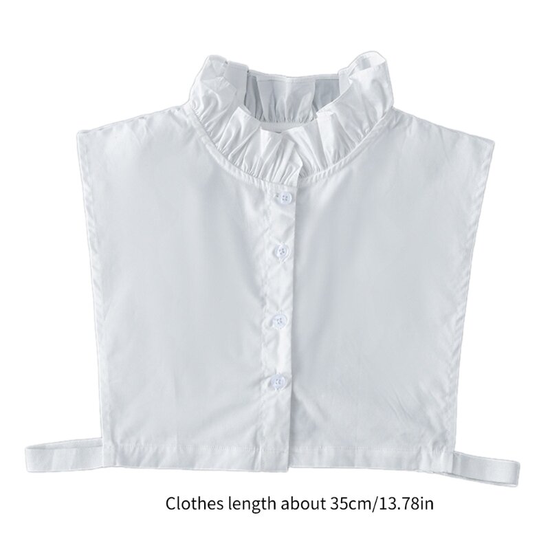 Dames afneembare nep-kraag gegolfde coltrui halve shirts veelzijdige blouse bijlage kleding drop shipping