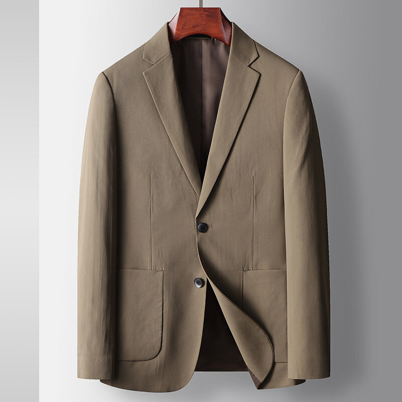Hoge Kwaliteit Heren Smart Casual Blazers Mode Klassiek Colbert Slanke Single Breasted Mannelijke Blazers Outwear Merk Kleding