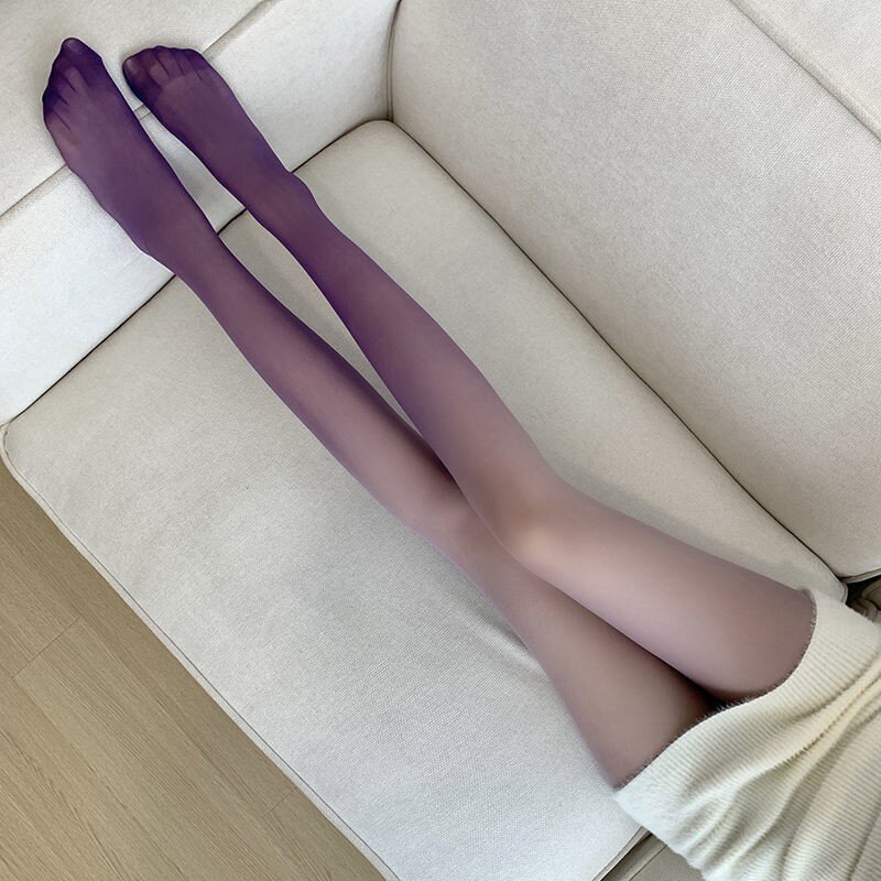 Women Sexy Pantyhose Tights Gradient Girl Candy Color Pantyhose Spring Summer Thin Transparent Female Stockings Hosiery
