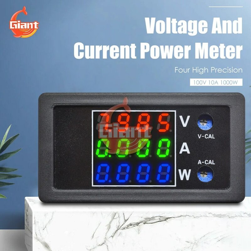 DC 0-100V 10A 1000W voltmetro LED digitale amperometro wattmetro tensione corrente alimentazione misuratore di energia rilevatore Tester Monitor