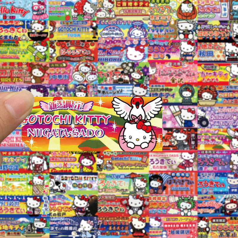Kawaii Hello Kitty Sealing Adesivos, Impermeável, Estético, Decorativo, Papelaria, Telefone, Laptop, Bonito, Crianças, 10 Pcs, 30 Pcs, 60Pcs