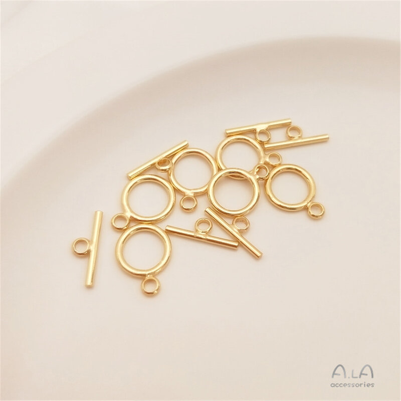 9mm Mini OT Buckle 14K Gold O-shaped Chain Closing Buckle DIY Bracelet Necklace Connection Jewelry Accessories B864