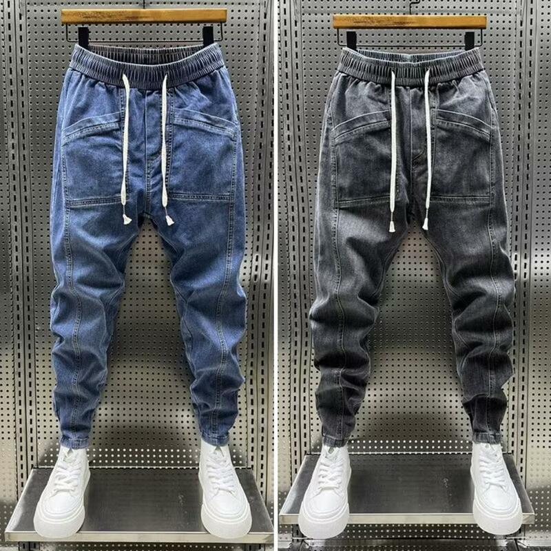 Calças de algodão de comprimento total para homens, calças casuais, streetwear militar, agasalho tático de trabalho, jeans