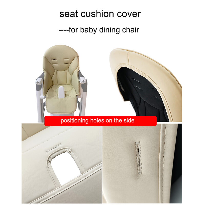 Cojín de asiento para silla alta de bebé, cinturón de seguridad de cuero PU, almohadilla para entrepierna y hombro, Peg perego Siesta Zero 3 Aag Prima Pappa
