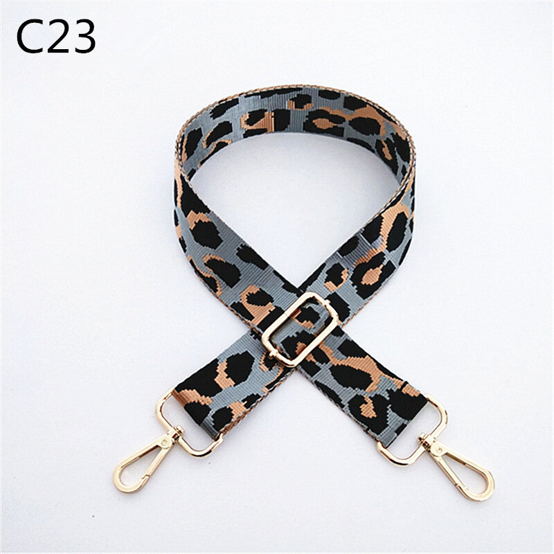 Leopard Print alça de ombro ajustável para bolsa feminina, cintos estreitos, acessórios para bolsa de substituição, 3,8 cm