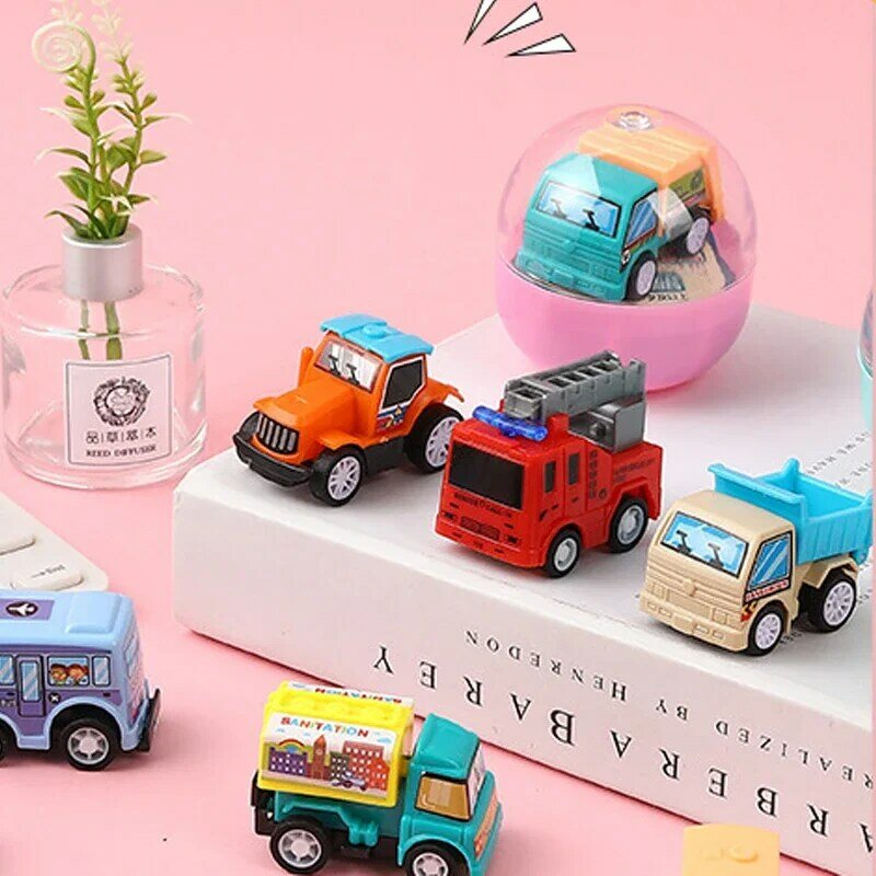 Car Model Toy Pull Back Car Toys Engineering Vehicle Fire Truck Taxi Model Kid Mini Cars Boy Toys Gift Diecasts Toy for Children