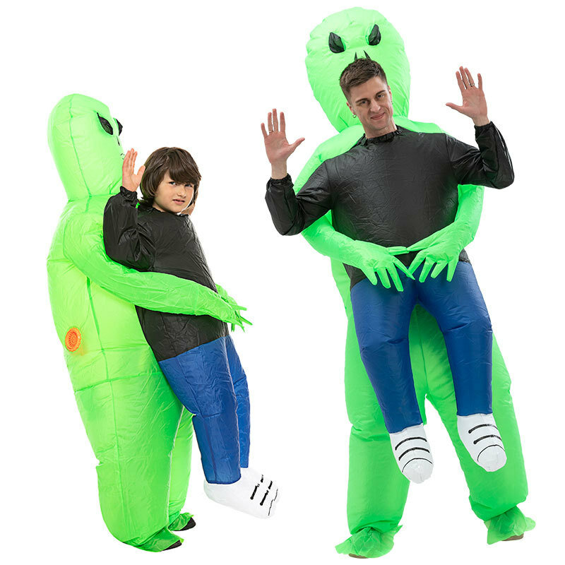 Disfraz inflable de Alien para adultos y niños, traje divertido de Anime, disfraz de Halloween para mujer