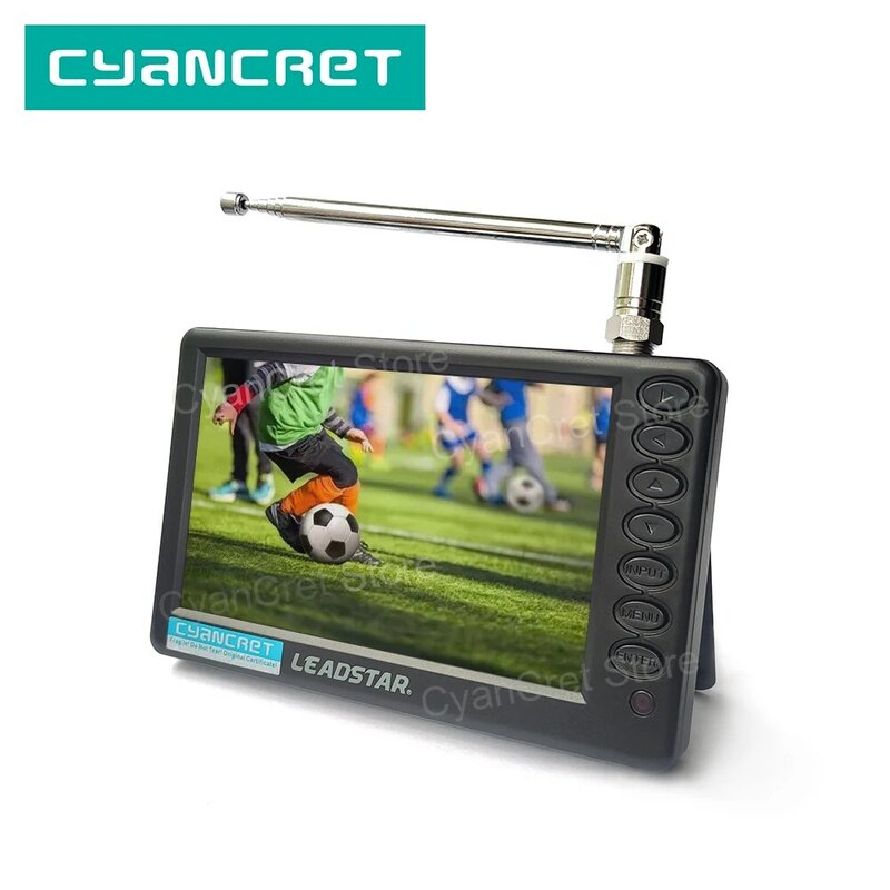 LEADSTAR-televisor de bolsillo D5, dispositivo de TV portátil de 5 pulgadas, DVB-T2, ATSC, ISDB-T, TDT, Digital y analógico, compatible con USB, TF, AC3