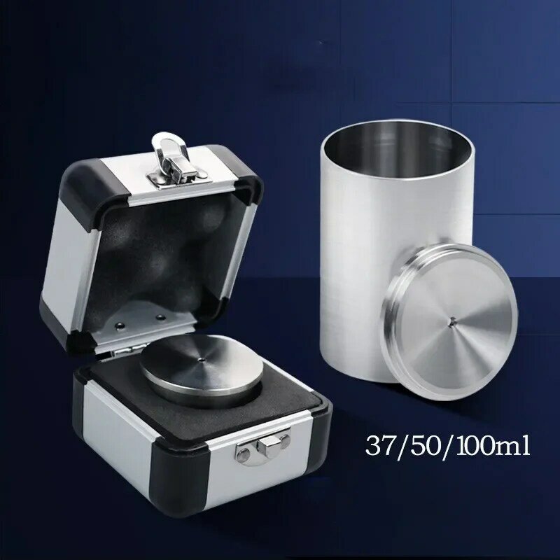 QBB Density Specific Gravity Cup Coating Density Cup Liquid Densimeter Pycnometer Stainless Steel/Aluminum Alloy 37/50/100ML