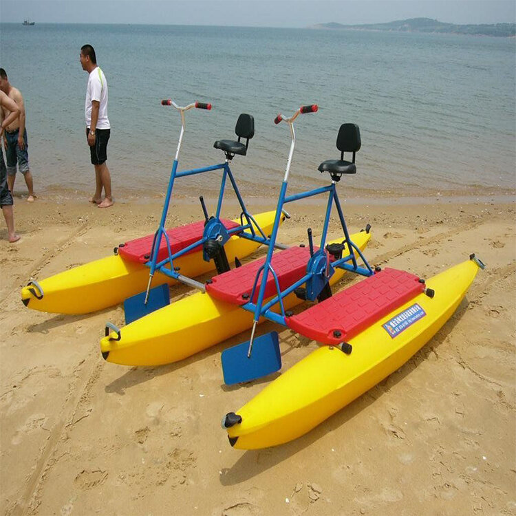 Bicicleta de agua de polietileno para pasajeros de doble asiento, barco de Pedal para 2 personas
