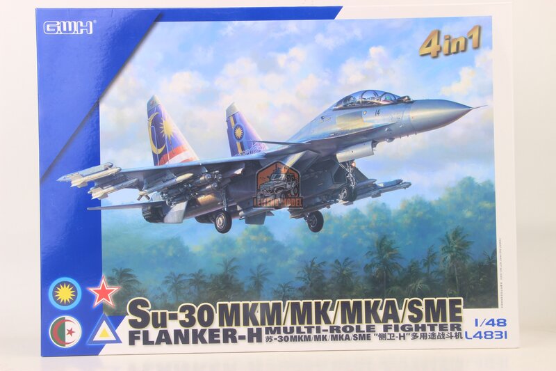 G.W.H L4831 1/48 Su-30 MKM/MK/MKA/SME Flanker-H 4 in1
