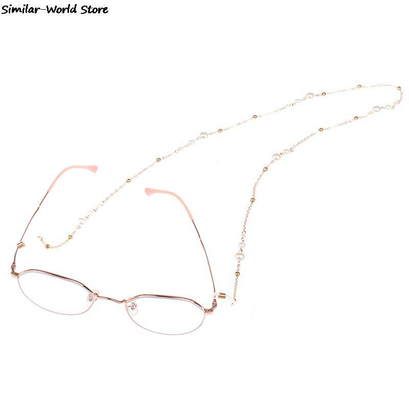 1 pçs moda óculos de sol titular pescoço cordão óculos deslizamento metal corrente óculos cinta leitura pendurado corrente