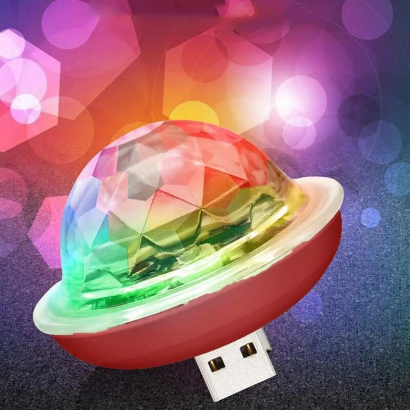 Small Usb Party Light Rgb Led Rotating Stage Light for Mobile Phone Laptop Super Bright Mini Dj Party for Bar for Recording